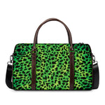 Green And Black Cheetah Print Duffle Bag