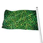 Green And Black Cheetah Print Flag