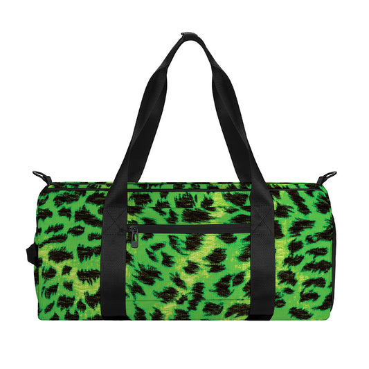 Green And Black Cheetah Print Gym Bag