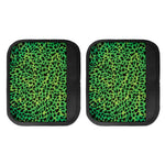 Green And Black Cheetah Print Handle Covers