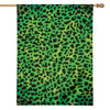 Green And Black Cheetah Print House Flag