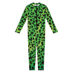 Green And Black Cheetah Print Jumpsuit