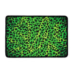 Green And Black Cheetah Print Kitchen Mat