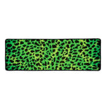 Green And Black Cheetah Print Long Kitchen Mat