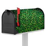 Green And Black Cheetah Print Mailbox Cover