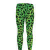 Green And Black Cheetah Print Men's leggings