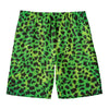 Green And Black Cheetah Print Men's Swim Trunks