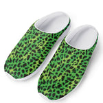 Green And Black Cheetah Print Mesh Casual Shoes