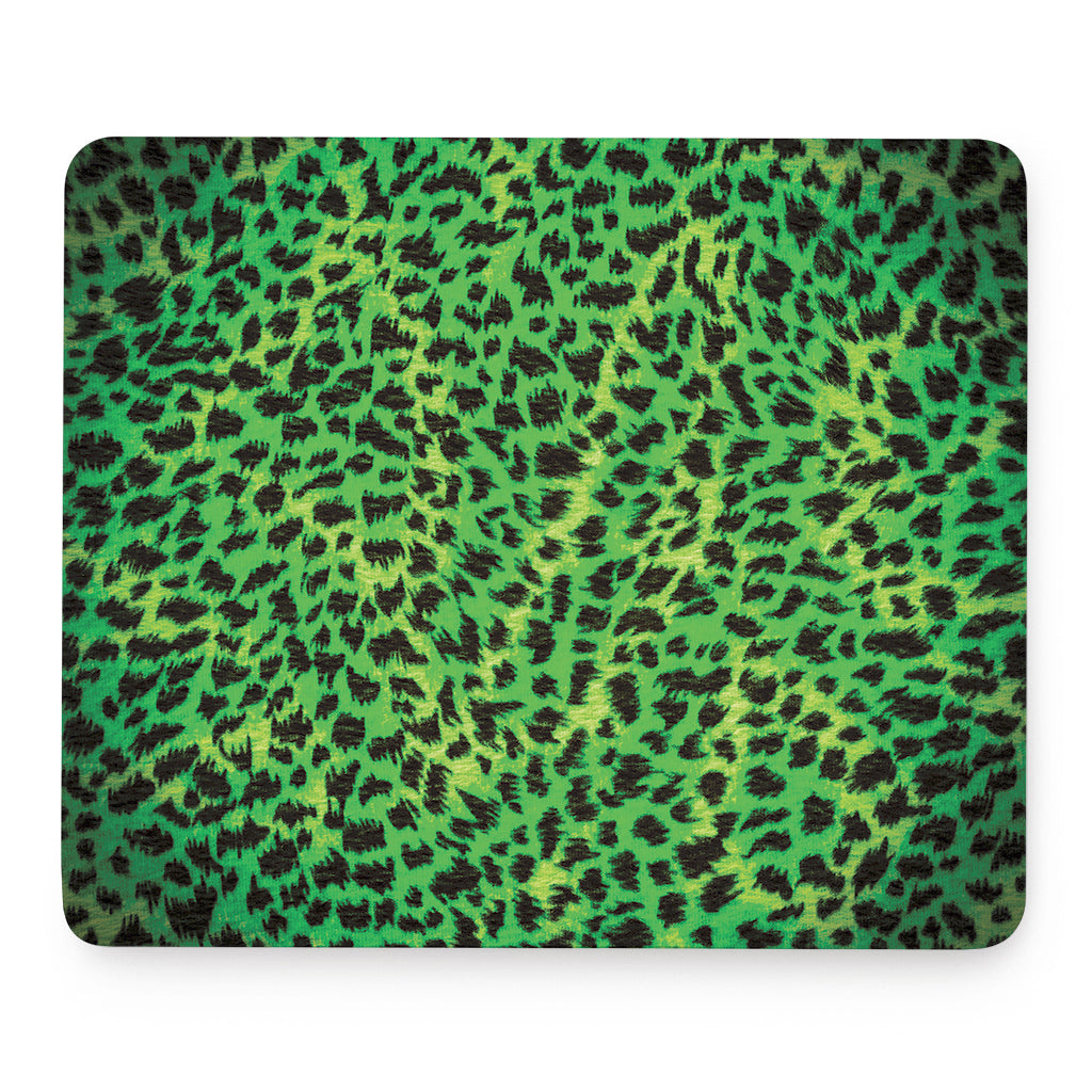 Green And Black Cheetah Print Mouse Pad