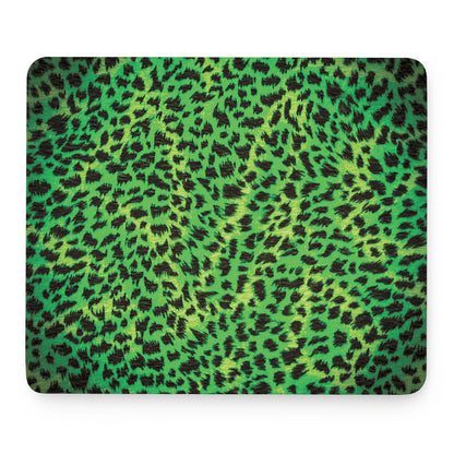 Green And Black Cheetah Print Mouse Pad