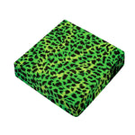 Green And Black Cheetah Print Outdoor Seat Cushion Cover