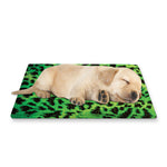 Green And Black Cheetah Print Pet Cooling Mat Cover