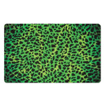 Green And Black Cheetah Print Polyester Doormat