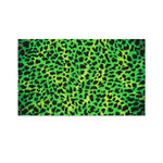 Green And Black Cheetah Print Polyester Flag