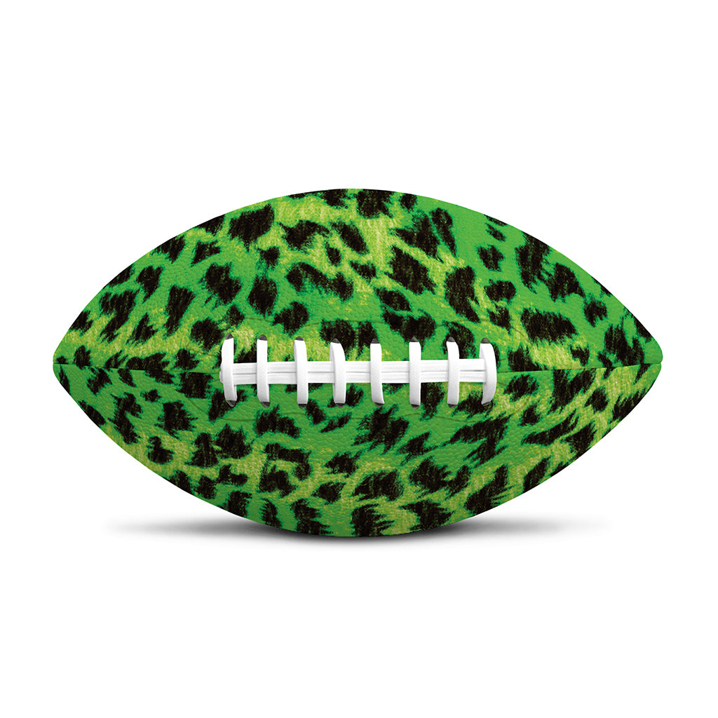 Green And Black Cheetah Print Rugby Ball