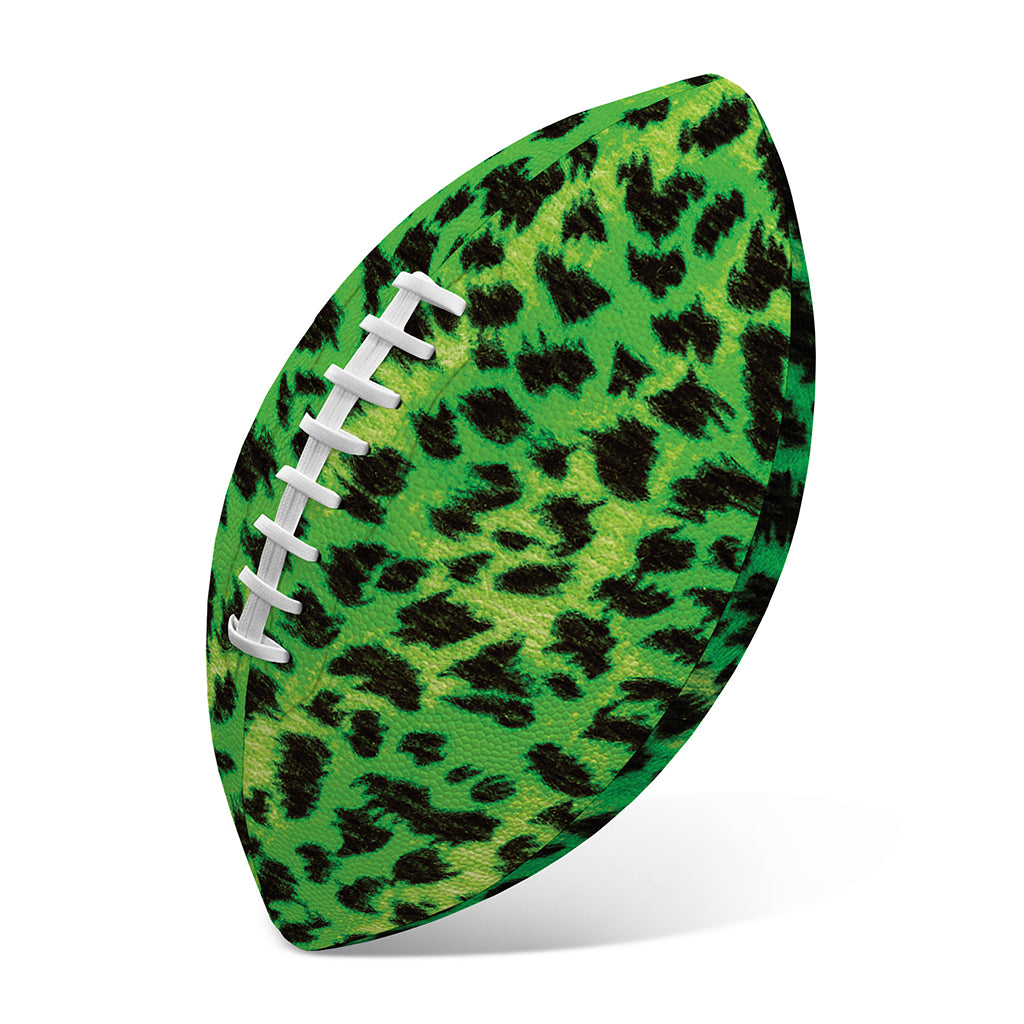 Green And Black Cheetah Print Rugby Ball