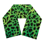 Green And Black Cheetah Print Scarf