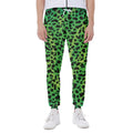 Green And Black Cheetah Print Joggers