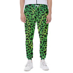 Green And Black Cheetah Print Scuba Joggers