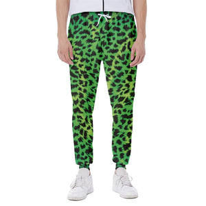 Green And Black Cheetah Print Scuba Joggers