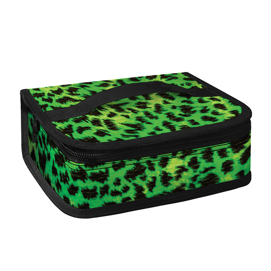 Green And Black Cheetah Print Small Lunch Bag