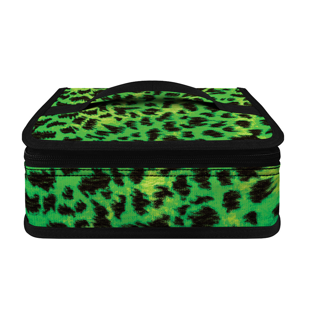 Green And Black Cheetah Print Small Lunch Bag