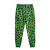 Green And Black Cheetah Print Sweatpants