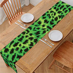 Green And Black Cheetah Print Table Runner