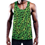 Green And Black Cheetah Print Training Tank Top