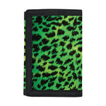 Green And Black Cheetah Print Trifold Wallet