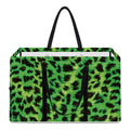 Green And Black Cheetah Print Utility Tote Bag