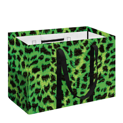 Green And Black Cheetah Print Utility Tote Bag