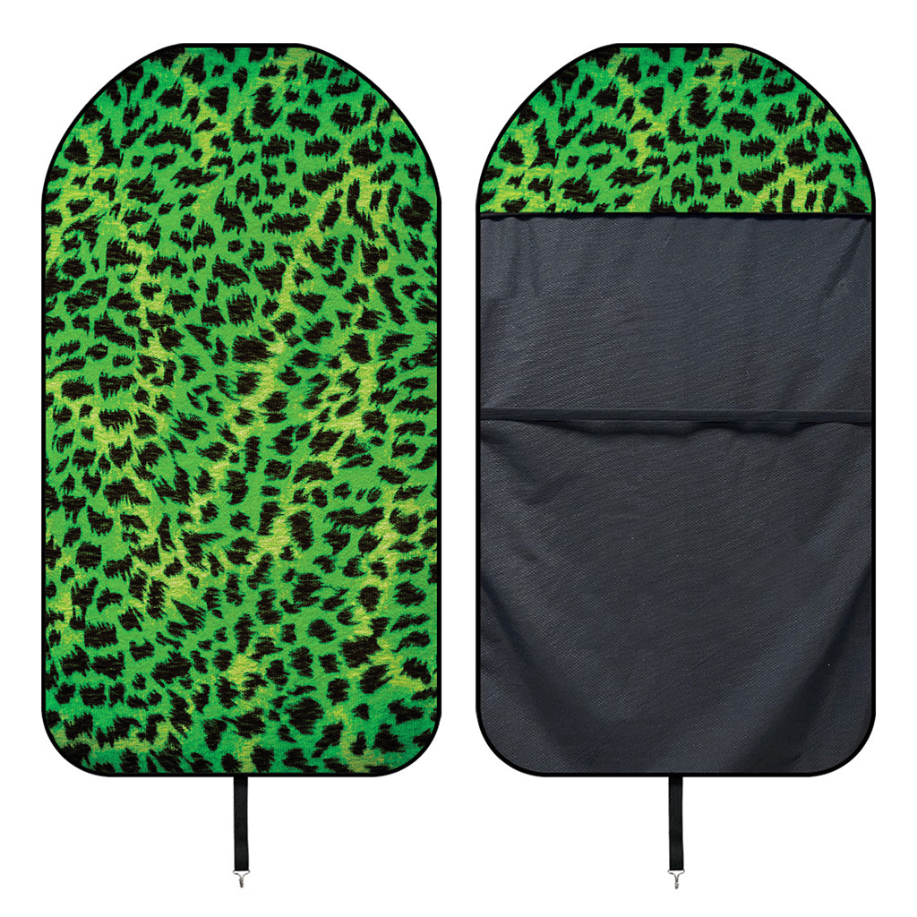 Green And Black Cheetah Print Waterproof Car Seat Cover