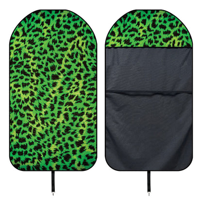 Green And Black Cheetah Print Waterproof Car Seat Cover