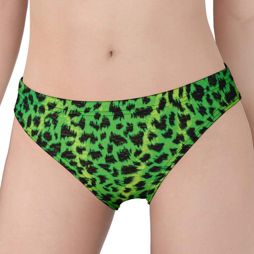 Green And Black Cheetah Print Women's Panties