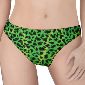 Green And Black Cheetah Print Women's Thong