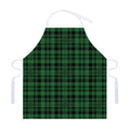 Green And Black Tartan Pattern Print Adjustable Apron