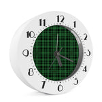 Green And Black Tartan Pattern Print Alarm Clock
