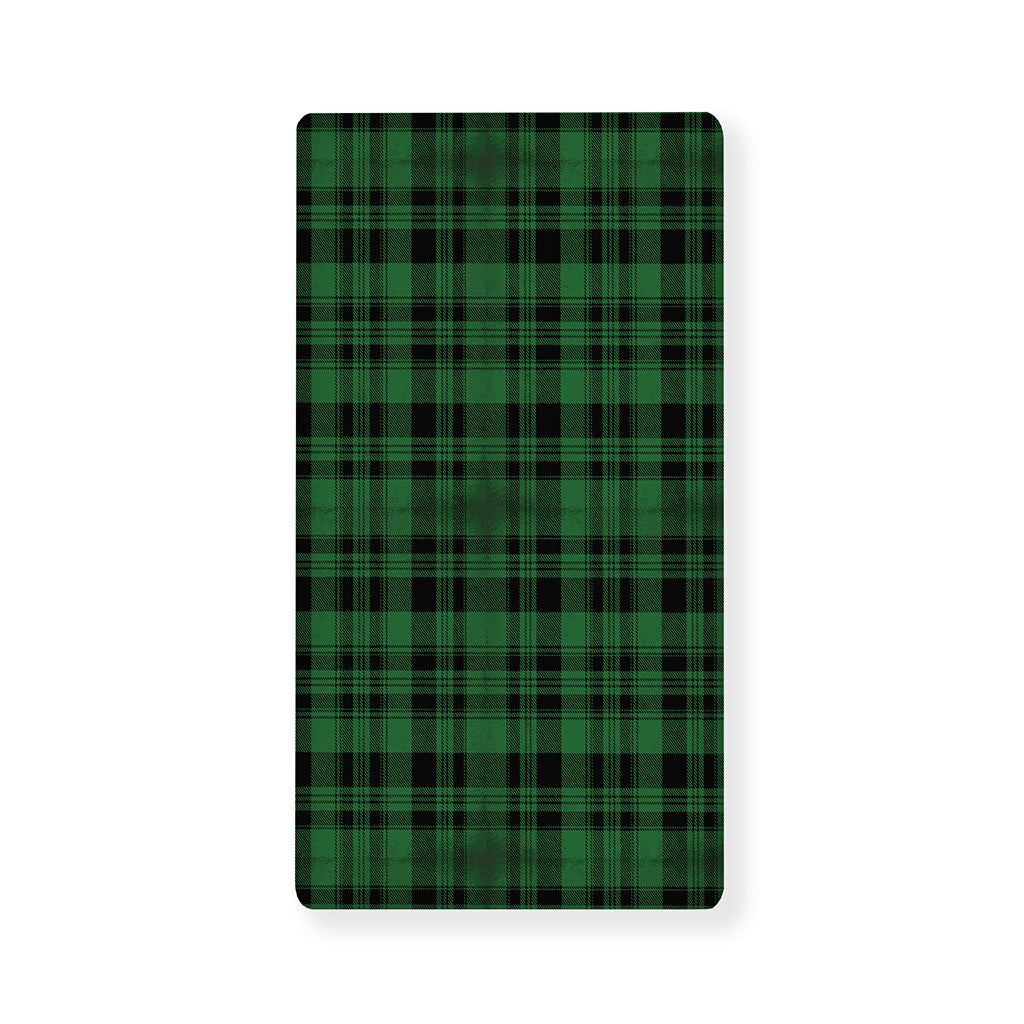 Green And Black Tartan Pattern Print Baby Crib Sheet