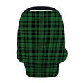 Green And Black Tartan Pattern Print Baby Seat Cover