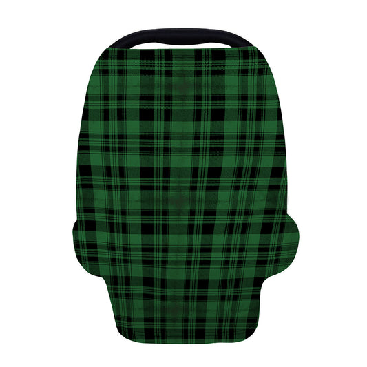 Green And Black Tartan Pattern Print Baby Seat Cover