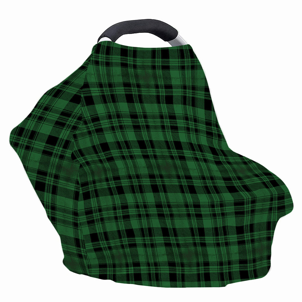 Green And Black Tartan Pattern Print Baby Seat Cover
