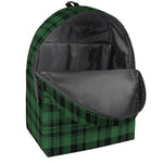 Green And Black Tartan Pattern Print Backpack