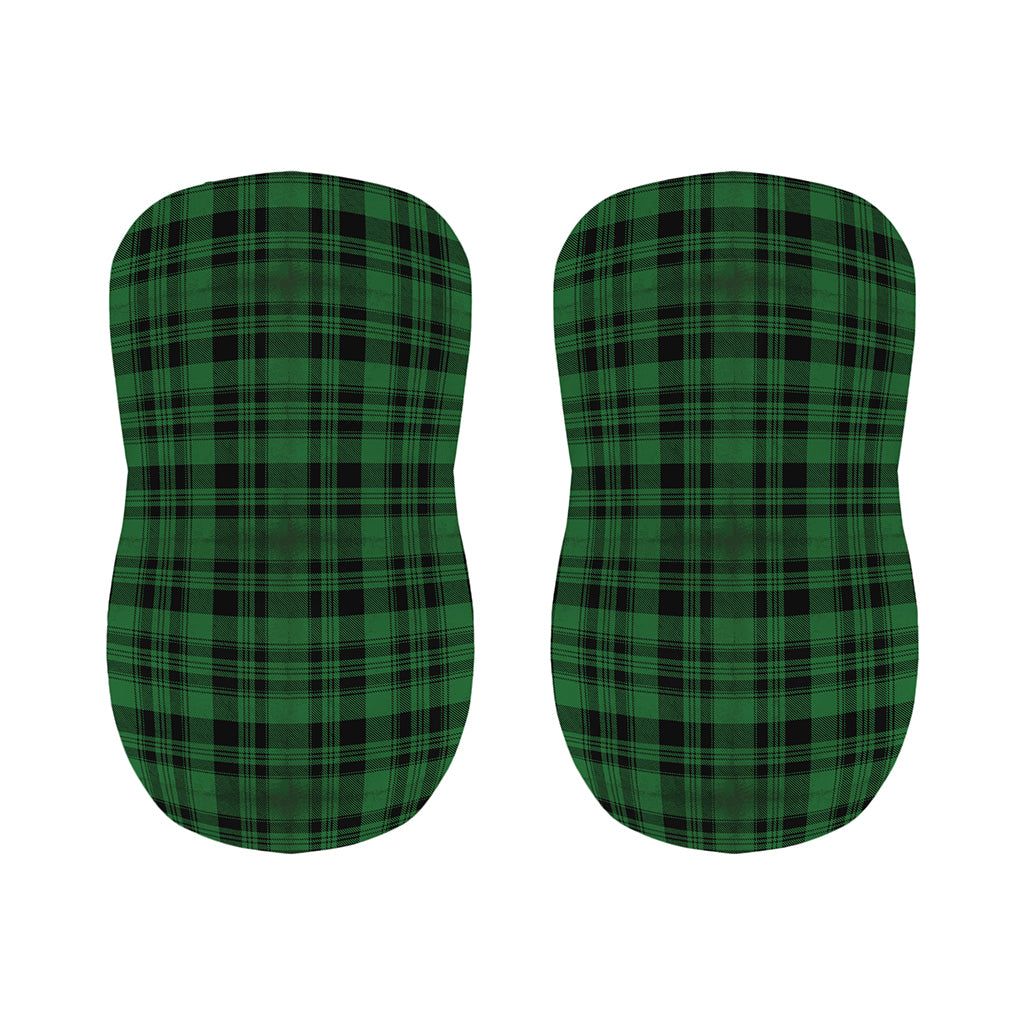 Green And Black Tartan Pattern Print Bar Stool Covers
