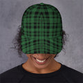 Green And Black Tartan Pattern Print Baseball Cap
