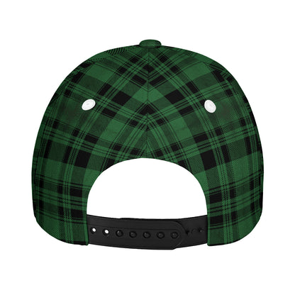 Green And Black Tartan Pattern Print Baseball Cap