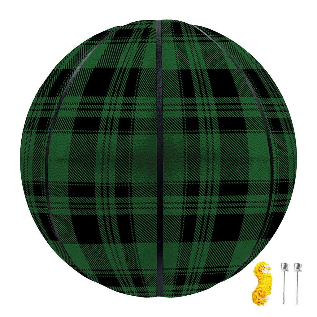 Green And Black Tartan Pattern Print Basketball
