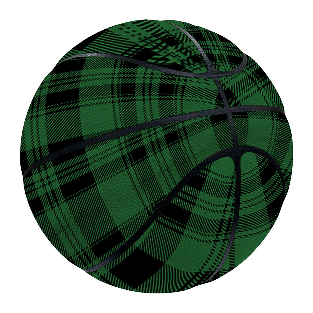 Green And Black Tartan Pattern Print Basketball