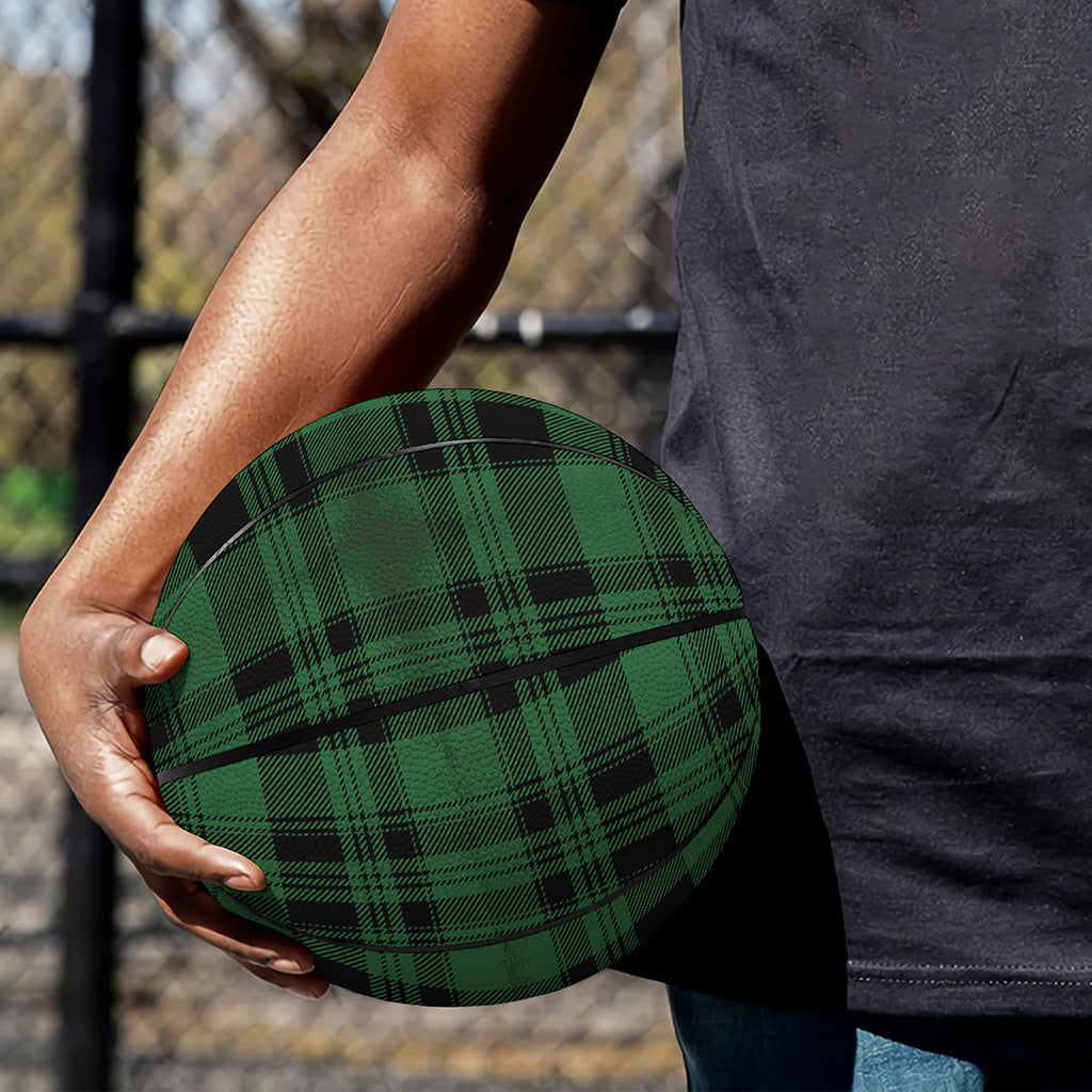 Green And Black Tartan Pattern Print Basketball