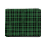 Green And Black Tartan Pattern Print Bifold Wallet